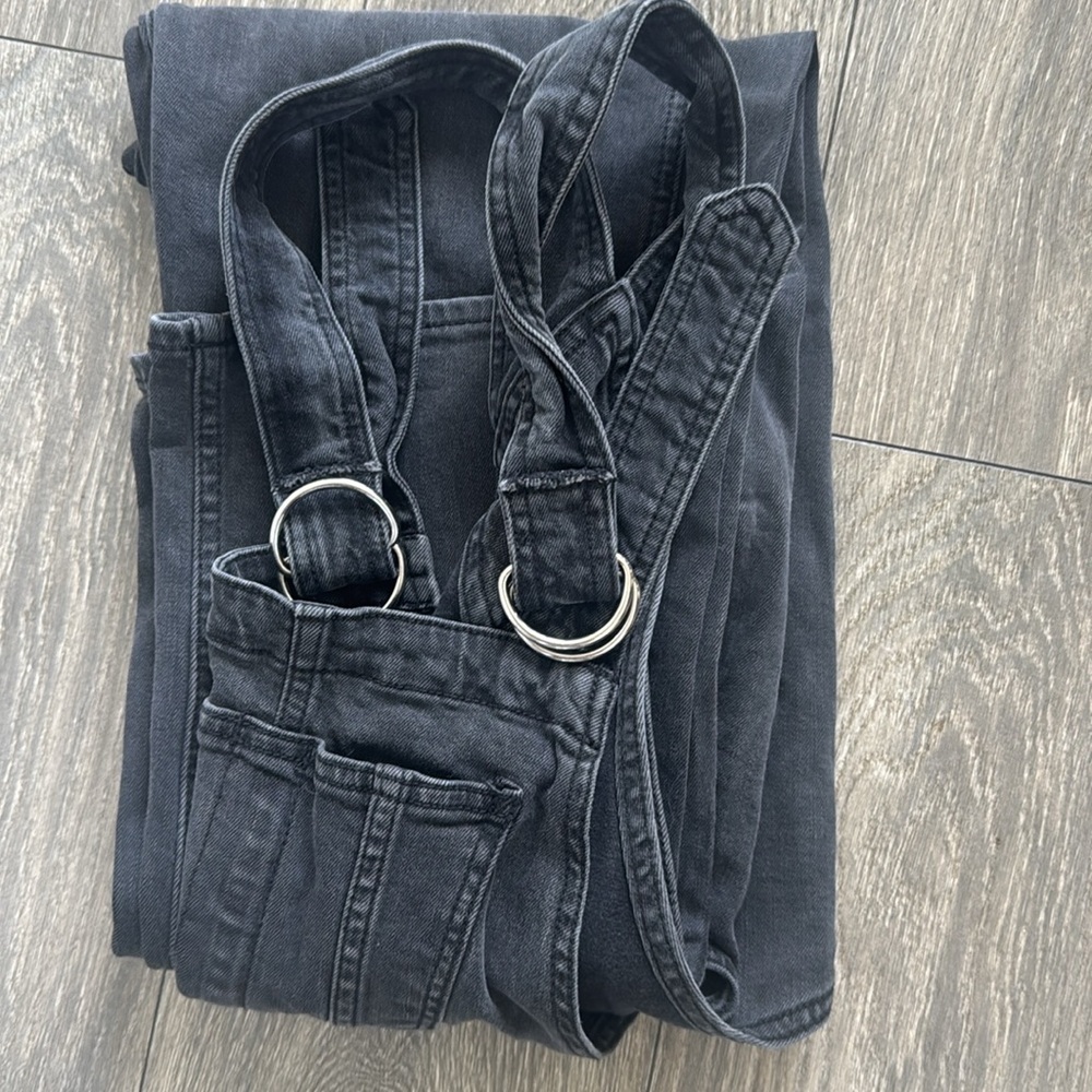 Anthropologie Joe’s Jeans The Honor  Black Denim Overalls RARE - Picture 5 of 6